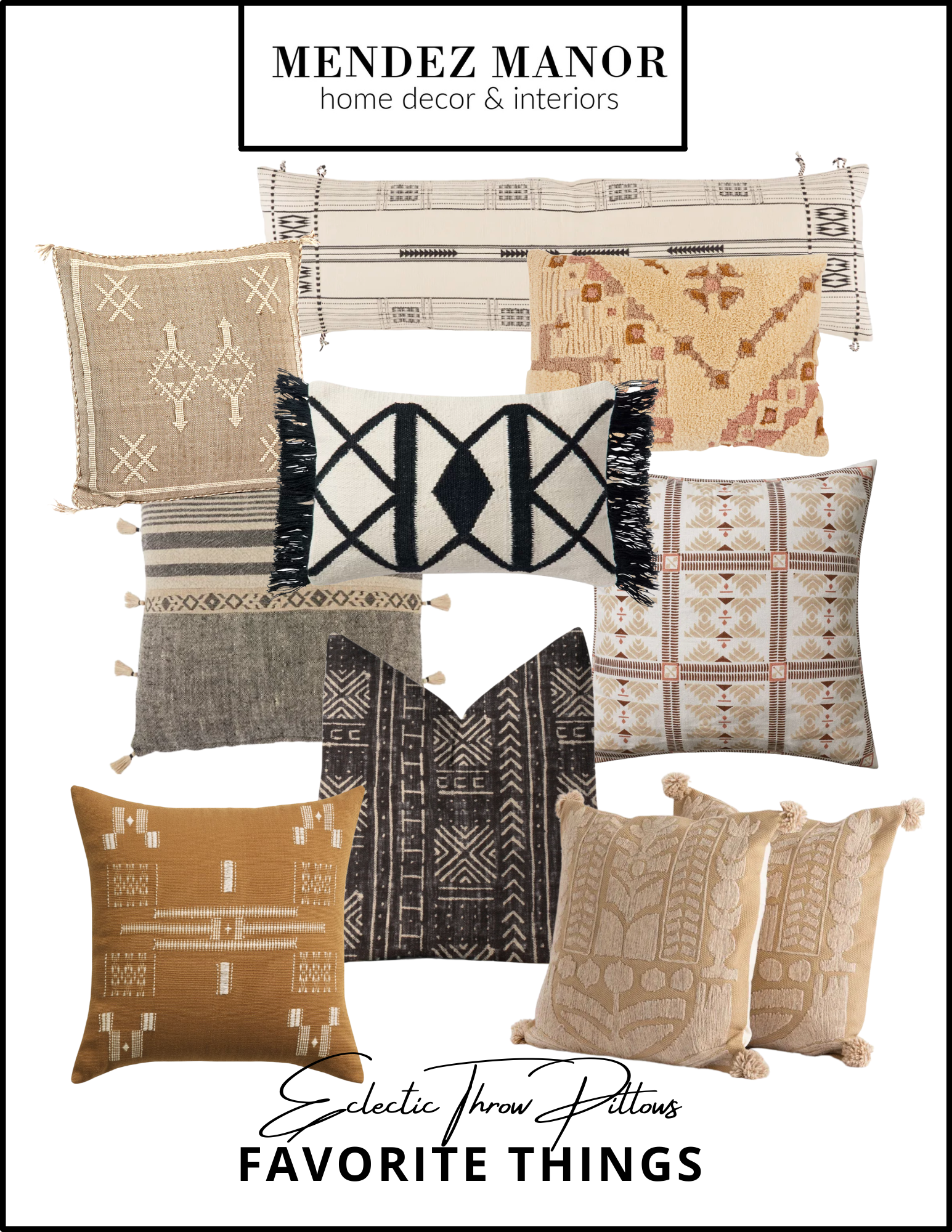 Eclectic Throw Pillow Favorites