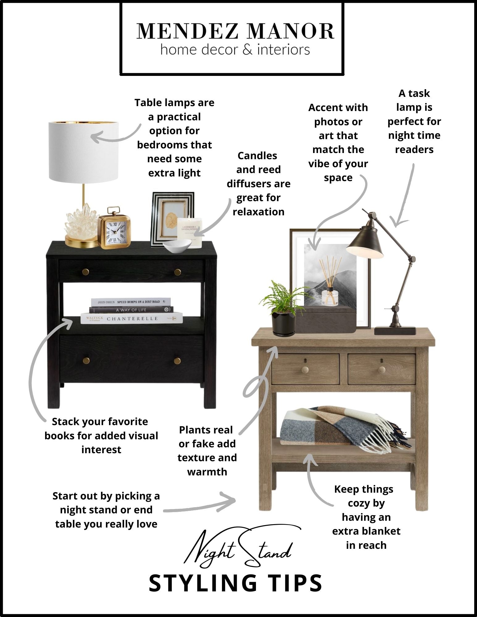 How to Style a Bedside Table: Contemporary Night Stand Styling Tips