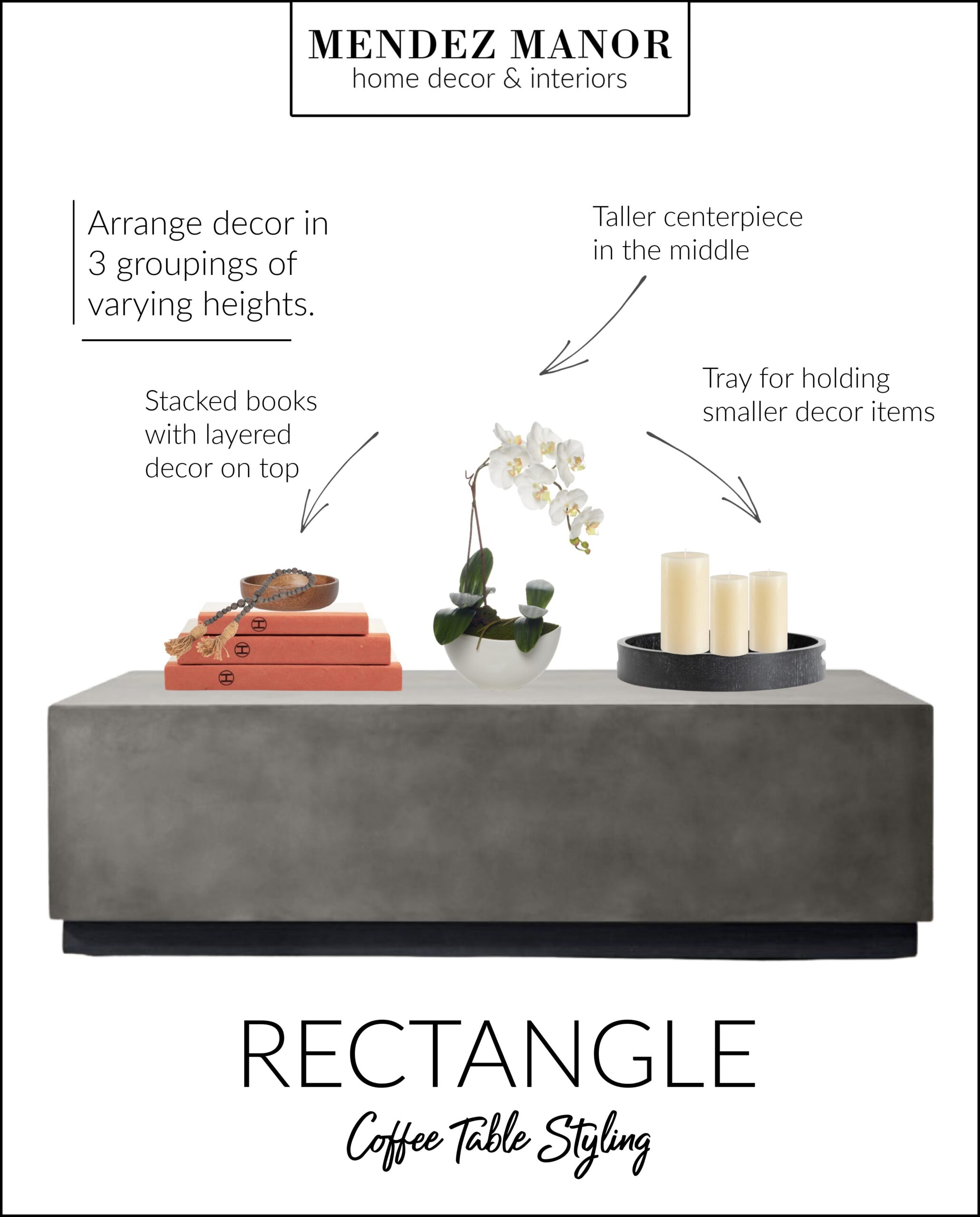 How To Style A Rectangle Coffee Table