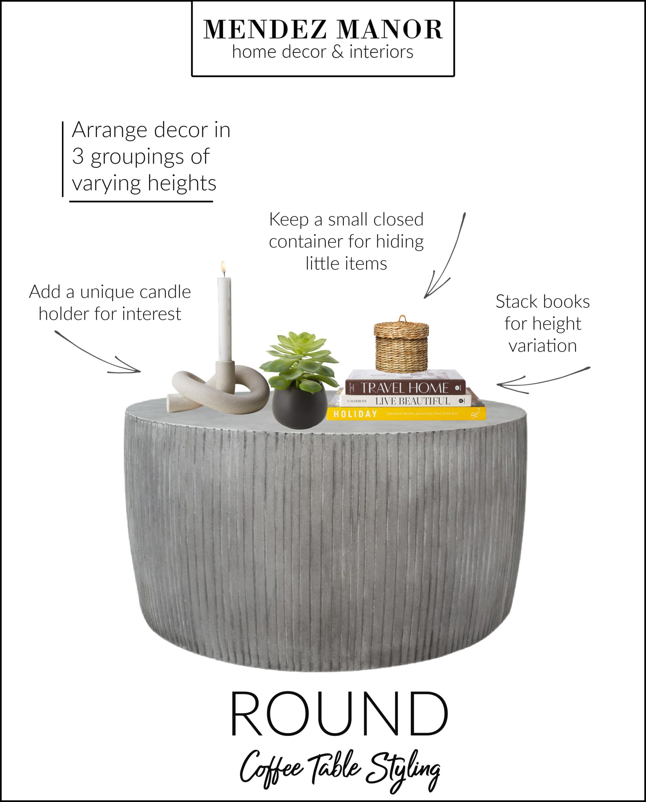 How To Style A Round Coffee Table