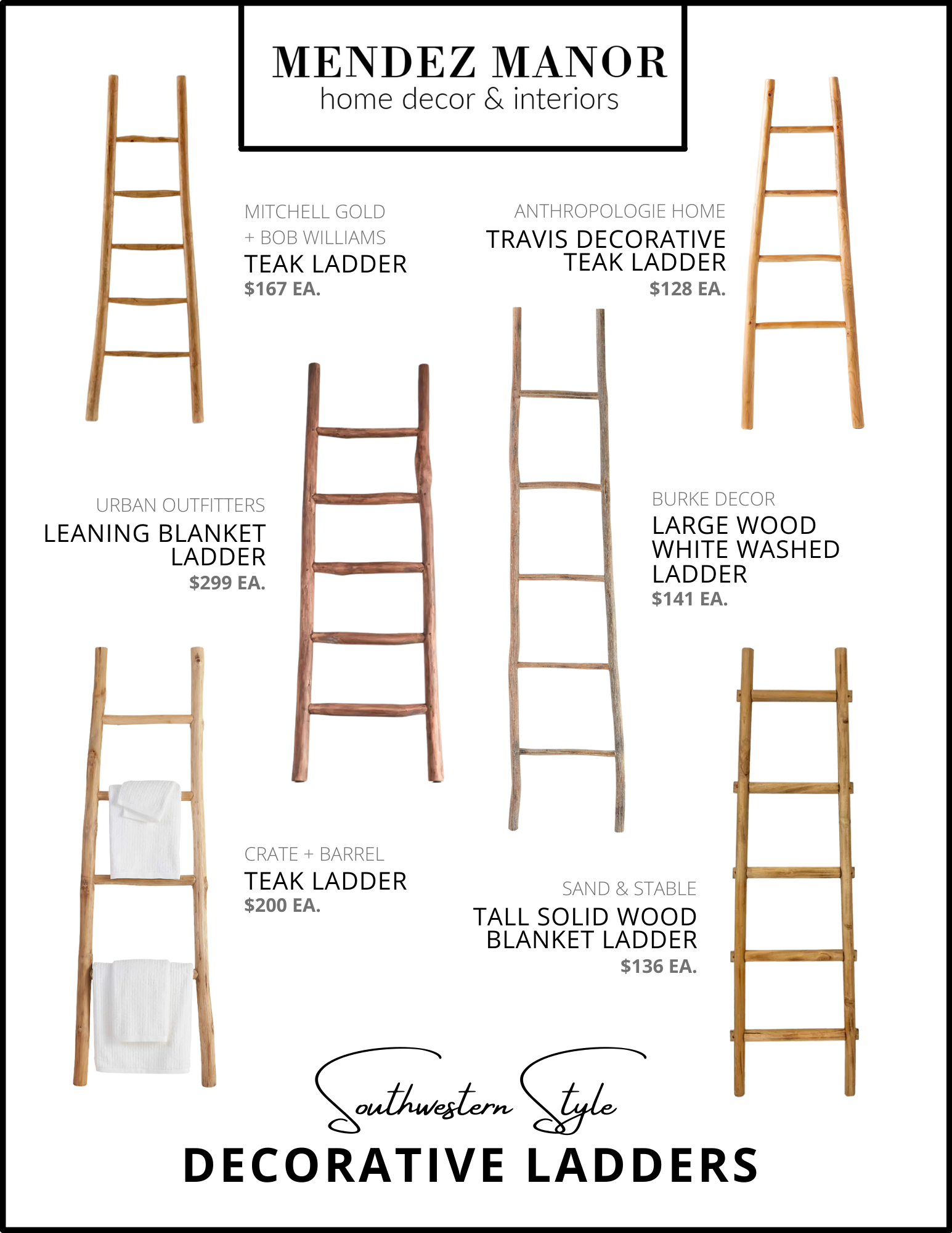 Southwestern Style Decorative Ladders