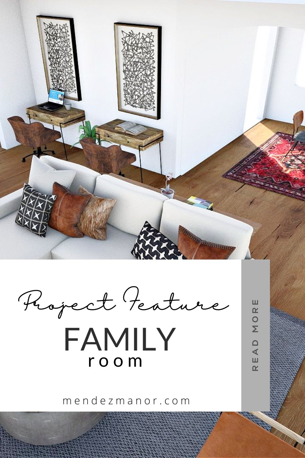 Virtual Design Client Feature: Cozy Neutral Living Room Design