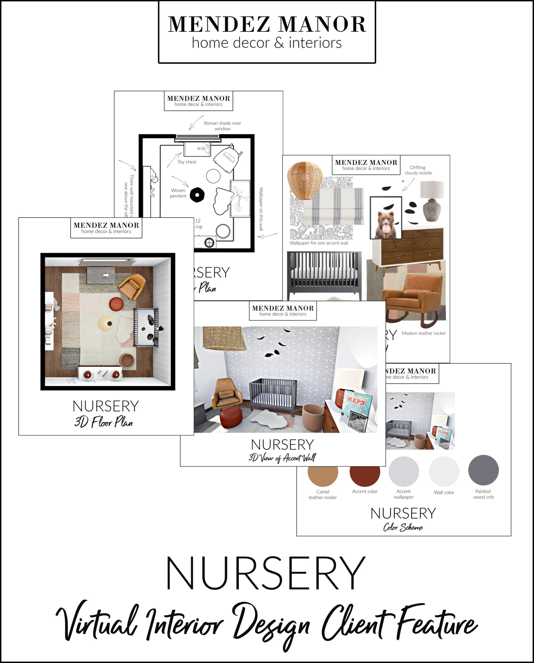 Virtual Design Client Feature: Baby Boy's Nursery Design