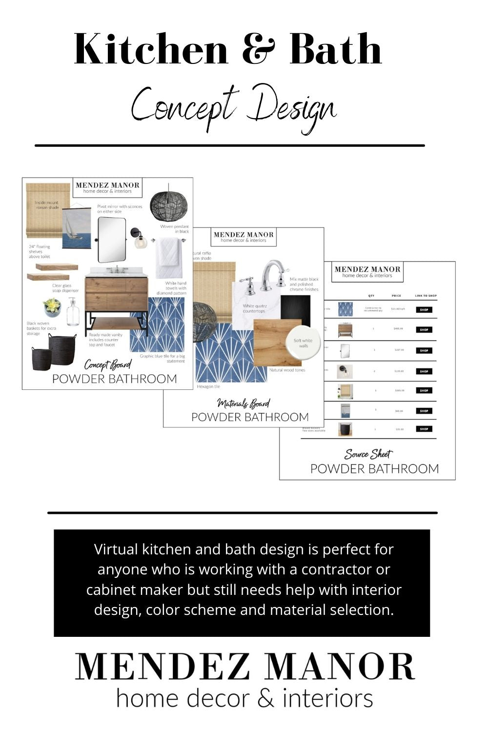 Kitchen & Bath Concept Design: Our New Virtual Design Package