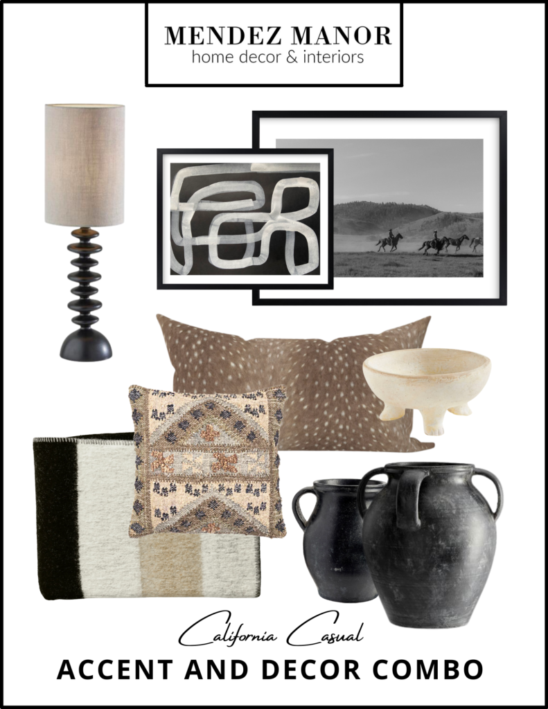 California Casual Accent and Decor Combo