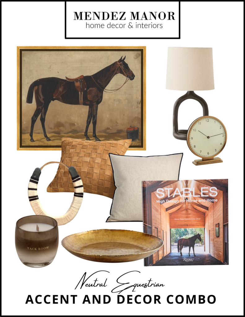 Neutral Equestrian Accent and Decor Combo