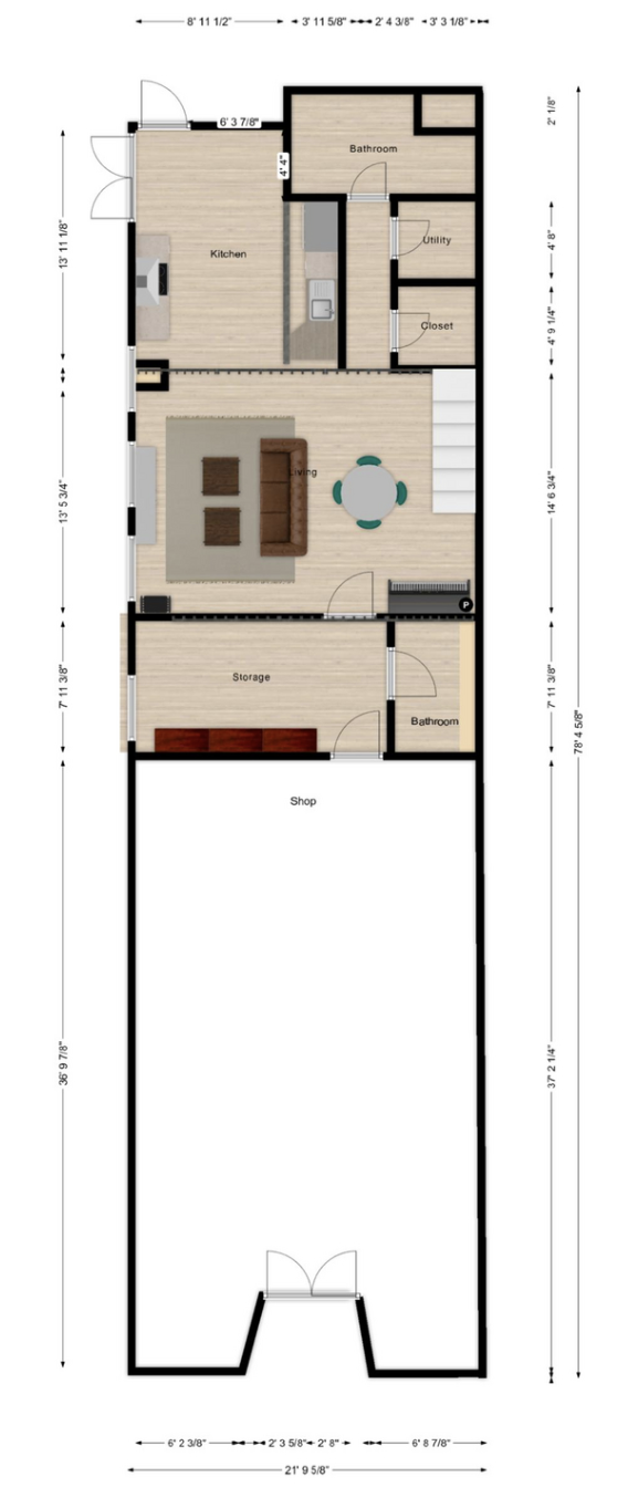 Loft apartment floorplan