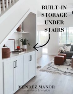built-in cabinets under stairs