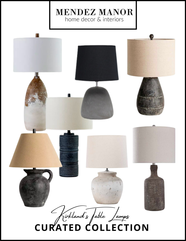Kirkland's Table Lamps Curated Collection