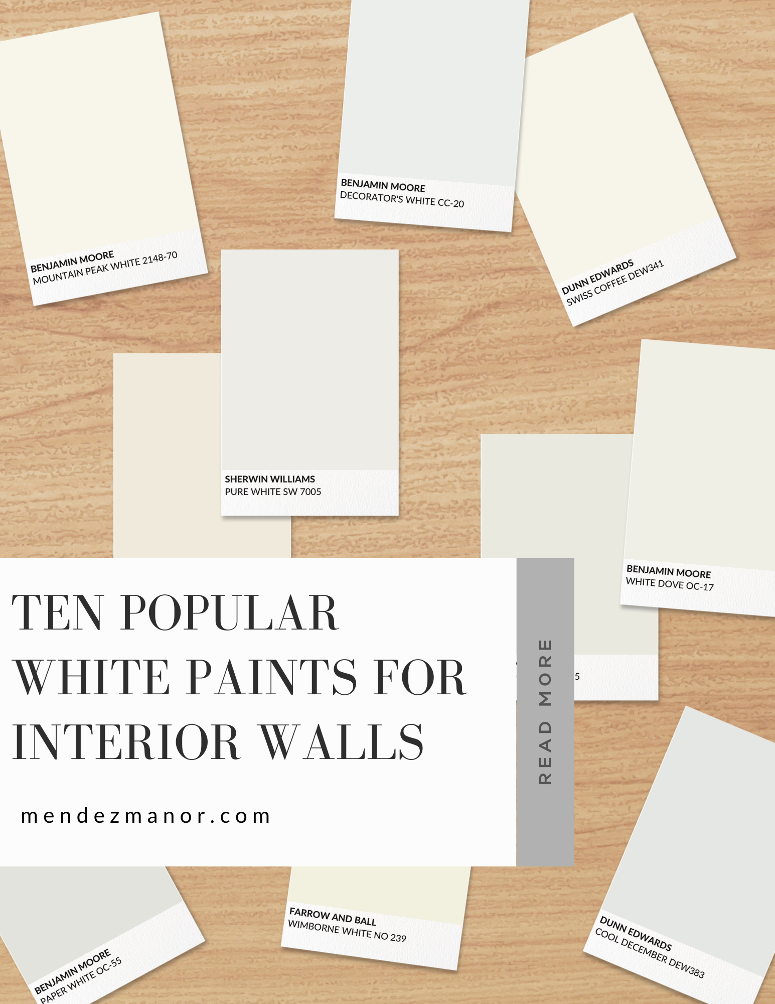 Ten Popular White Paint Colors for Interior Walls
