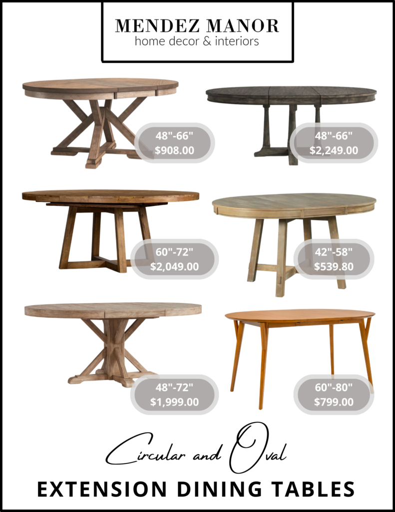 Easy Guide to Shopping Round and Oval Extension Dining Tables