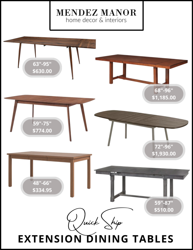 Easy Guide to Shopping Quick Ship Extension Dining Tables