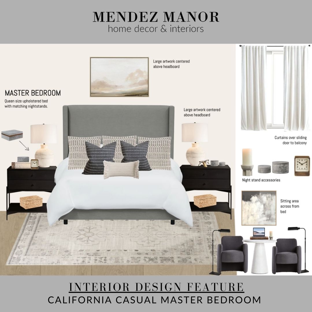 master bedroom design board for online interior design