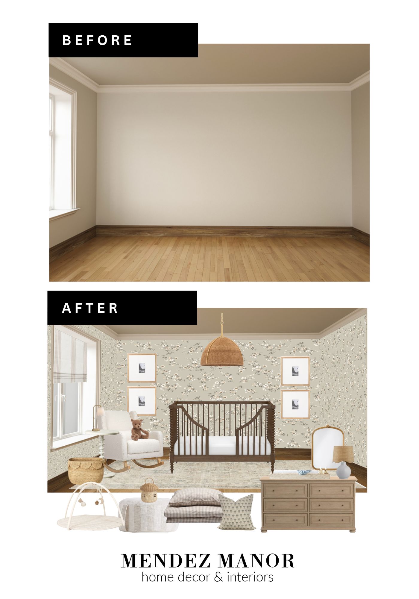 online interior design nursery before and after