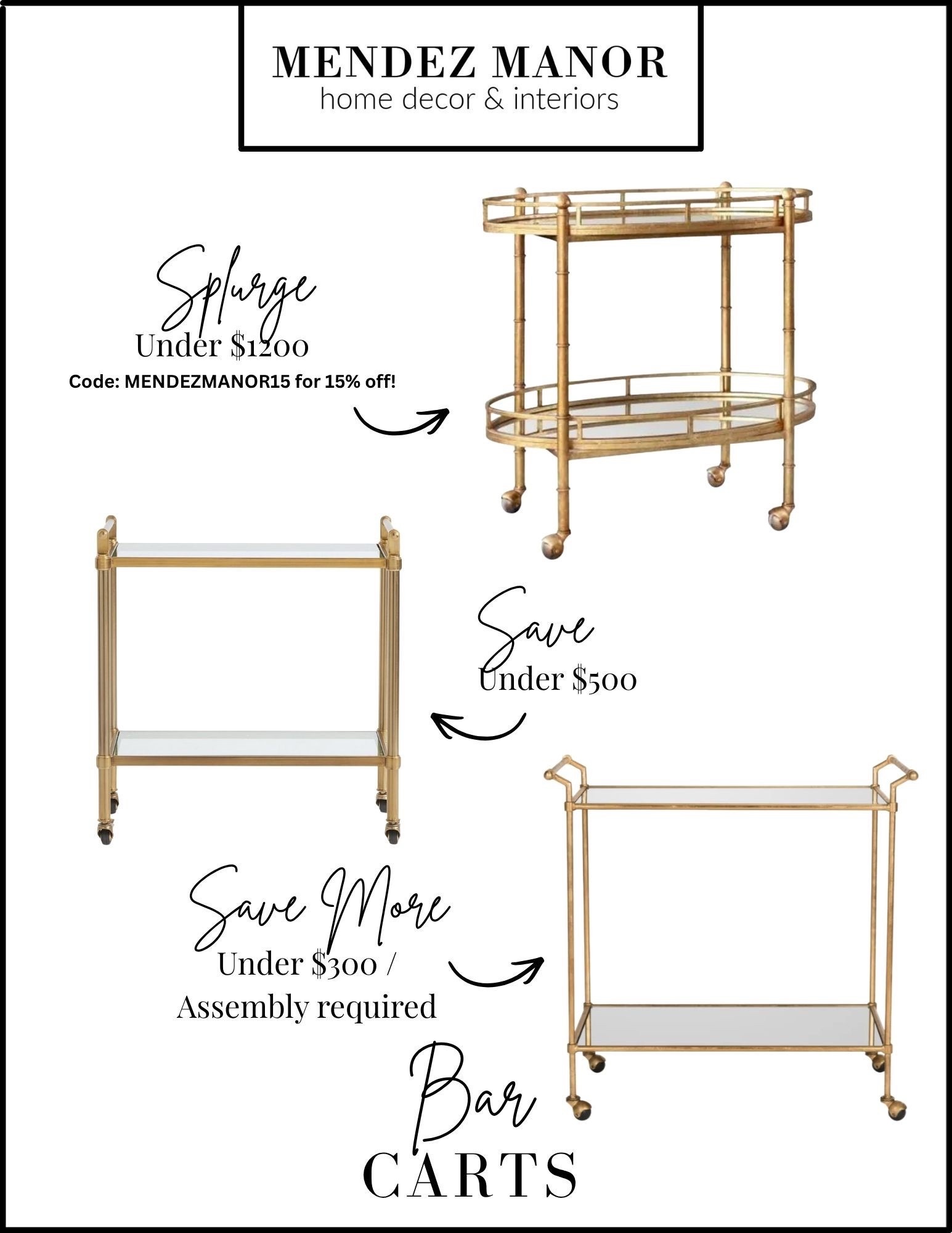 splurge save bar carts