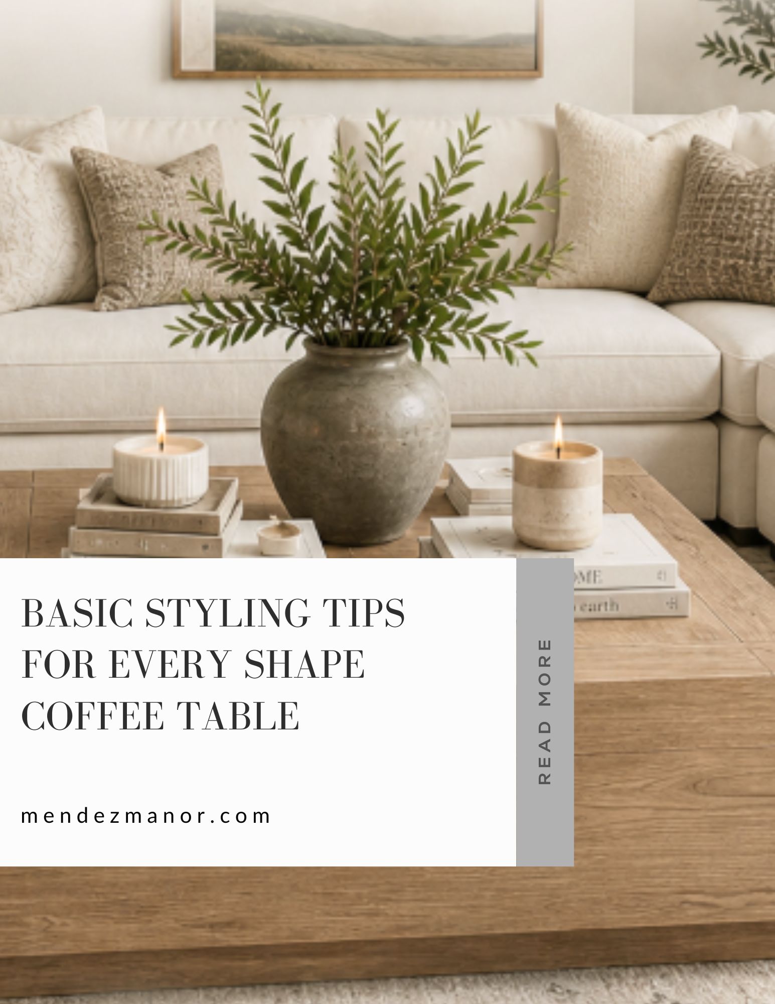 coffee table styling tips for every shape table