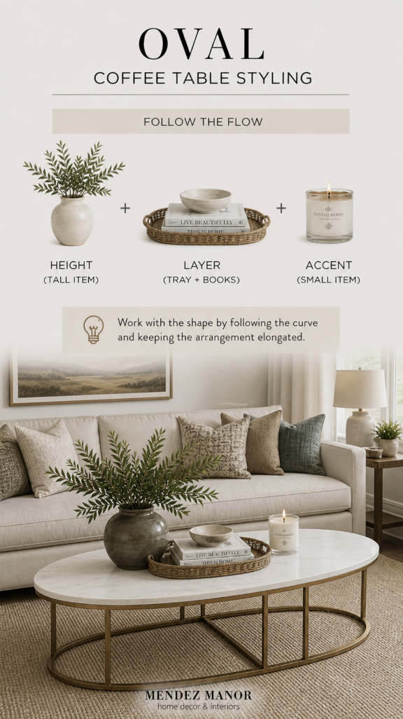 coffee table styling tips for every shape table