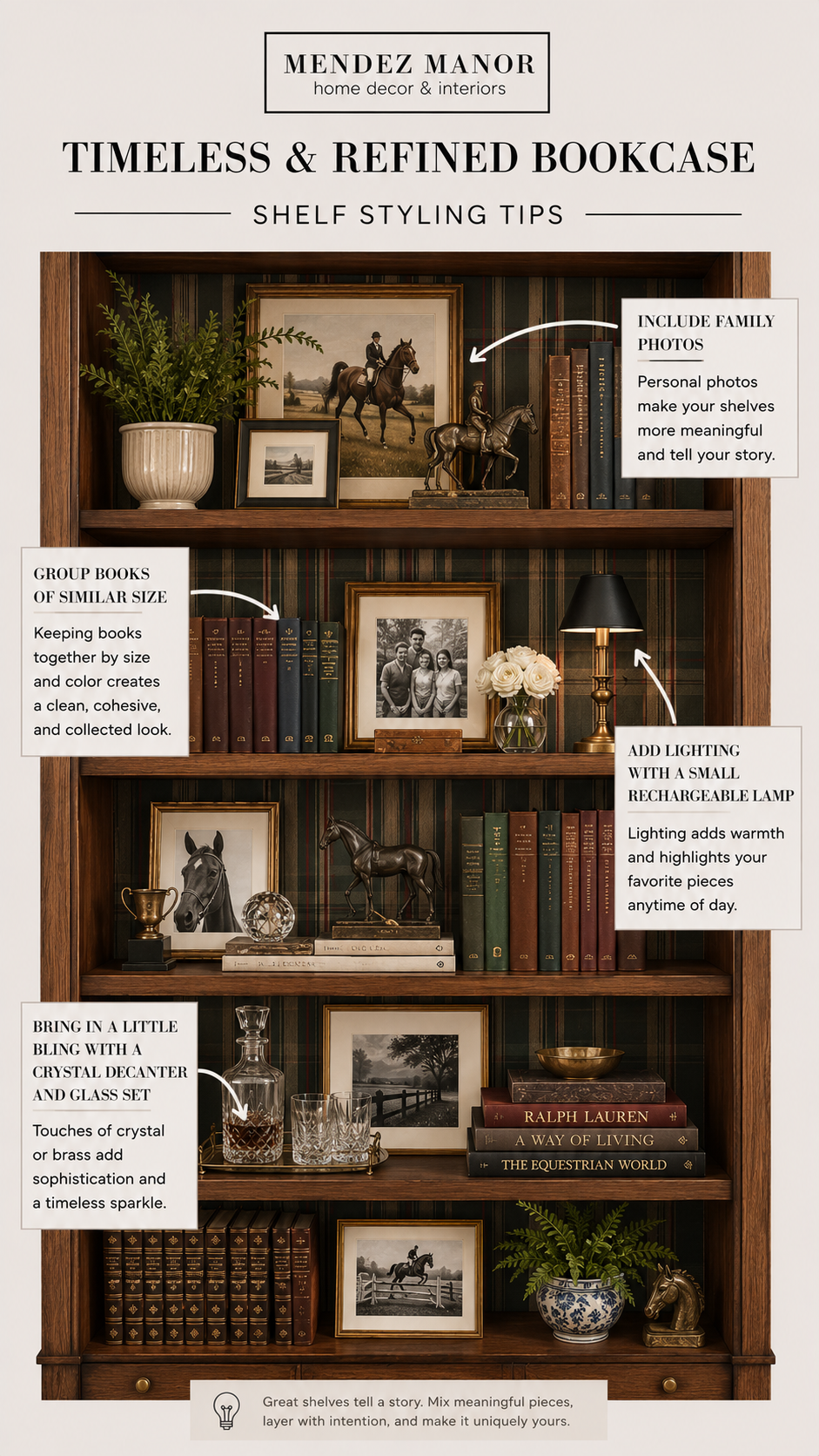 Shelf styling tips for a collected home