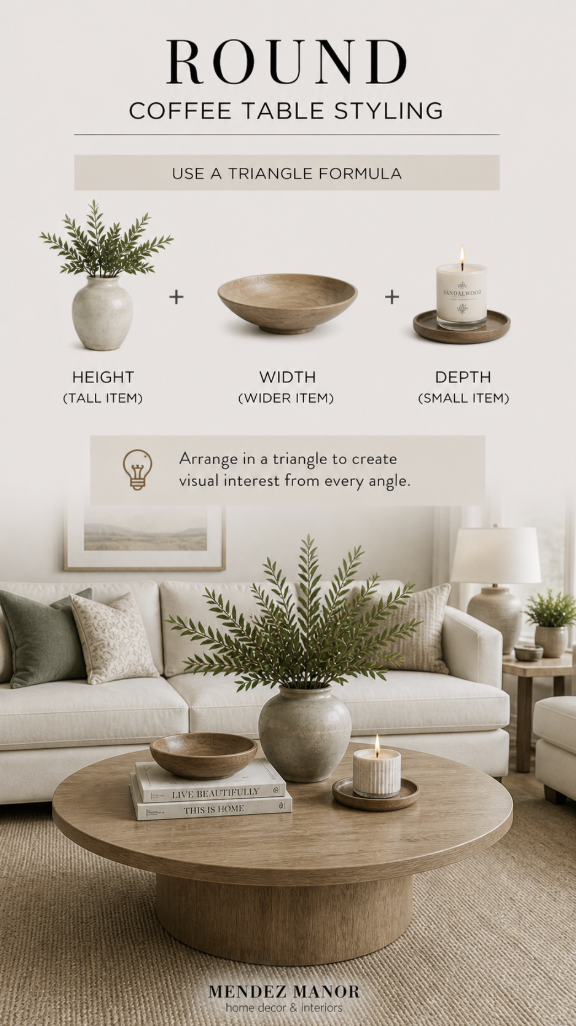 coffee table styling tips for every shape table