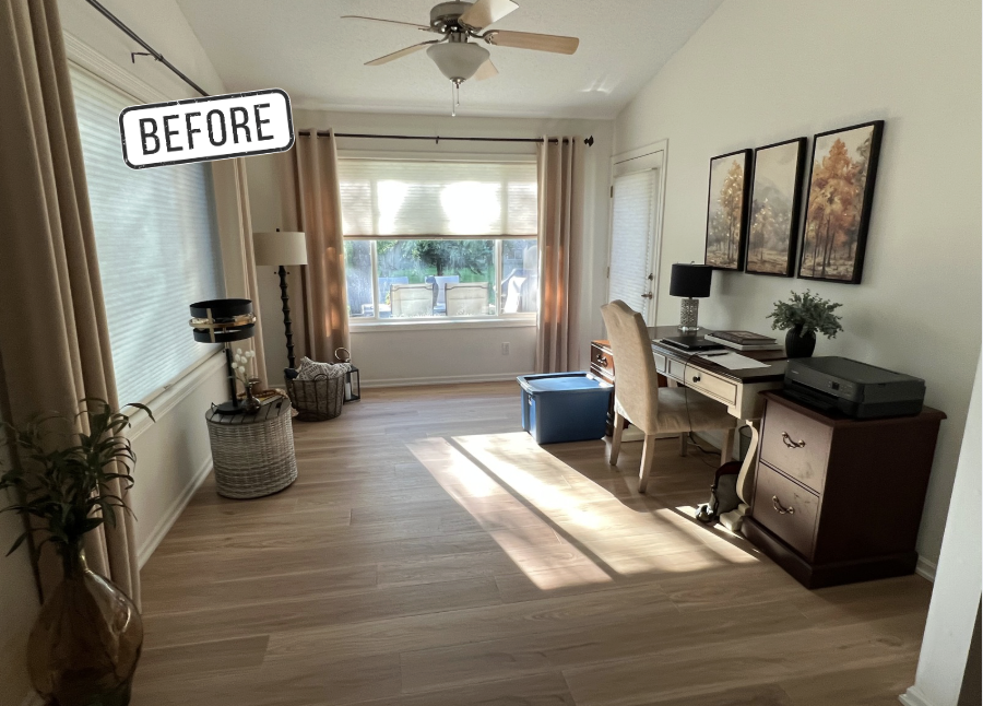 Virtual Interior Design - Home Office with Sitting Area