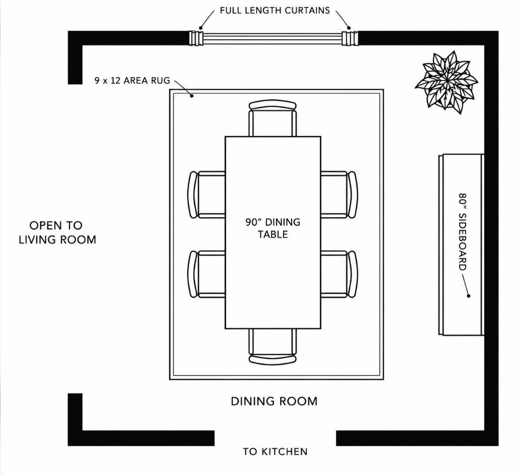 Anaheim Hills dining room layout and design